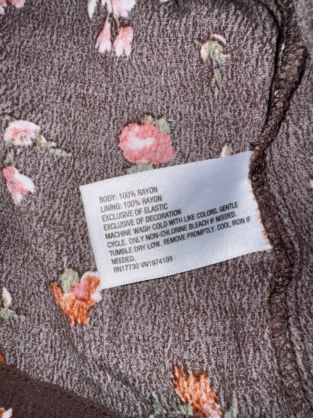 wild fable Brown Floral Spaghetti Mini Dress - Picture 3 of 3